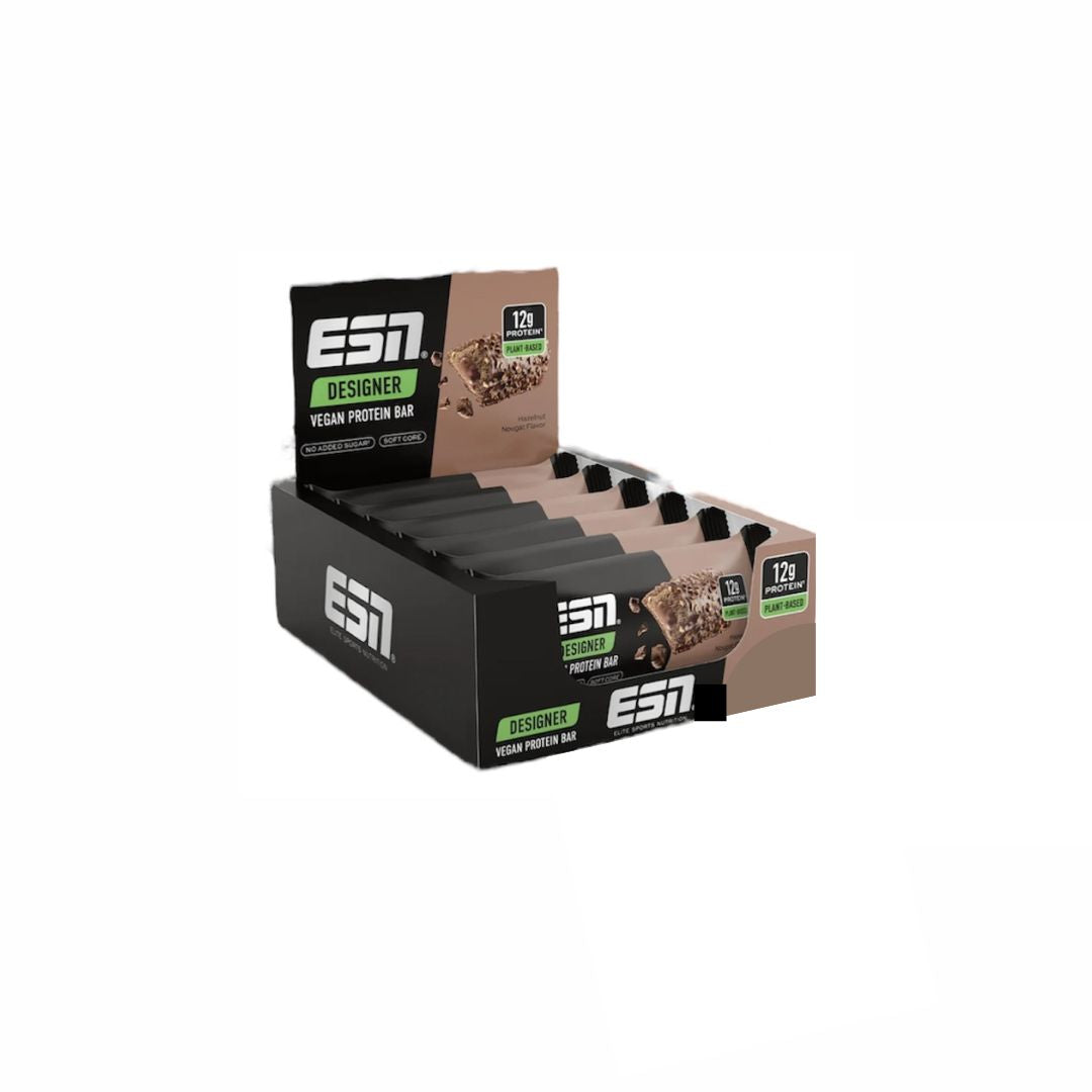 Designer Vegan Protein Bar 12 x 55g (KANN BEI HEISSEN TEMPERATUREN BEI DER LIEFERUNG SCHMELZEN)