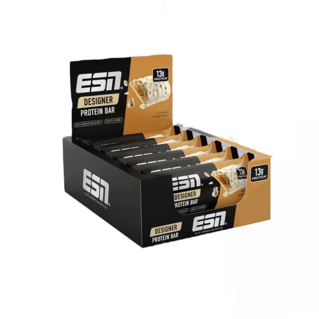 ESN Designer Bar Premium Box, 12 Riegel (45g) (KANN BEI HEISSEN TEMPERATUREN BEI DER LIEFERUNG SCHMELZEN)